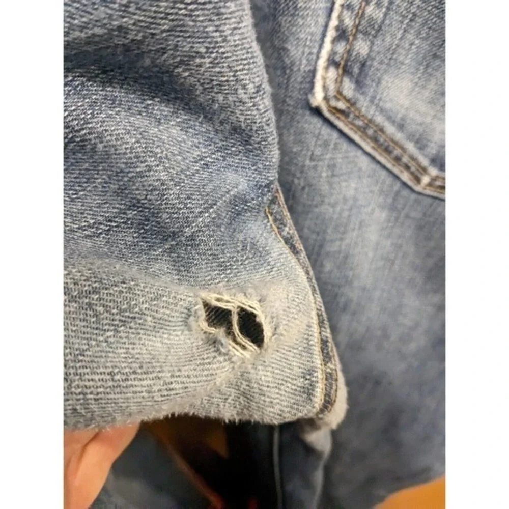Lucky Brand 221 Vintage Straight Mens 36x32 Blue Denim Soft Faded jeans distress